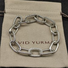 David Madison Chain Bracelet 925 Silver Two-Tone Cable Pave Diamond 21 cm Diamond Bracelet price