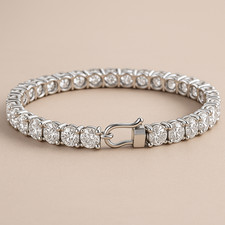 Elegant 7 Ct Certified Natural Treated Diamond Tennis Bracelet 14K Gold Diamond Bracelet price
