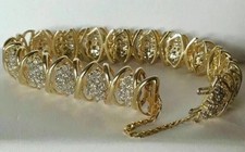 7Ct Round Cut Lab Created Diamond Women's Tennis Bracelet 14K Yellow Gold Plated Diamond Bracelet price