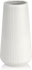 White Ceramic Vase, Small Cute Flower Vase for Pampas Grass, Home, and Decor Vase price
