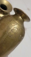 重纯铜Gold Brass Etched Floral Asian Decorative Bud Vases Bottle Free Standing 6 in Vase price