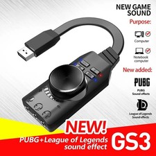 Black USB External Sound Card Virtual 7.1 Channel Adapter Plug For PC Laptop PS5 Sound Card price