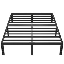 HD Leumius 14'' Queen Metal Bed Frame Storage No Boxspring Black FREESHIP Bed Frame price
