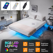 Floating Bed Frame Full Size with Smart LED Lights easy Assembly & Noise Free Bed Frame price