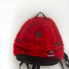 Supreme x The North Face Red Faux Fur Backpack w/ Black Straps Zip Closure Men's Backpack price
