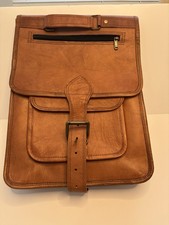 Brown Medium Backpack Buckle Flap Snap Closure, Inner/Outer Pockets, Lined Men's Backpack price