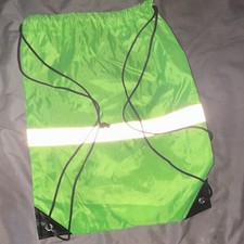 Green Drawstring Backpack Gym Sack Bag w/ Reflective Stripe, Unisex Adults Men's Backpack price