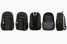 Men's Green/Black Solid Backpack with Zip Closure and Outer Pockets Travel Men's Backpack price