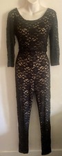 SIZE 10   Black Lace Bodysuit / Playsuit Women's Bodysuit price
