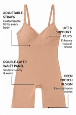 Women’s Shapewear Bodysuit Compression Tummy Control Open Crotch L/XL-3XL Women's Bodysuit price