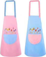 2 Pack Kids Painting Apron Waterproof Children'S Aprons Adjustable Girls Boys Painting Apron price
