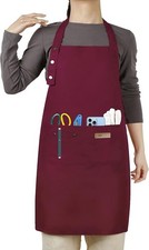 Adjustable Button Apron for Women Men Artist Painting Pottery Garden Cooking Kit Painting Apron price