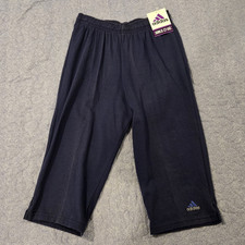 Vintage NWT Adidas Girls XL Navy Blue Solid Capri Pants Drawstring Elastic Waist Girls' Capri Pants price