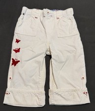 Tommy Hilfiger Girls 12-18M White Capri Pants Pull On Elastic Waist Butterfly Girls' Capri Pants price