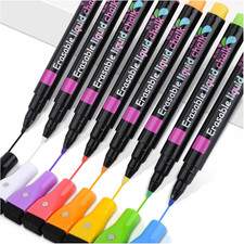 Magnetic Wet Erase Markers, Liquid Chalk Markers Ultra Fine Tip for Acrylic Cale Liquid Eraser price