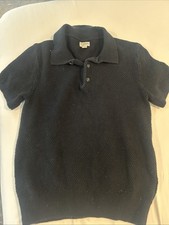 J Crew Men’s Short-sleeve cotton waffle-knit polo cardigan sweater Men's Cardigans price