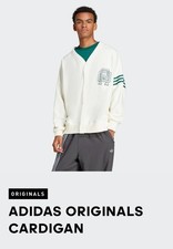 Adidas Originals Cardigan JD0684 Men's Medium Cream Green Button Front Men's Cardigans price