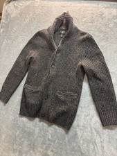 H&M Men's Wool Blend Shawl Collar Cardigan with Elbow Patches Men's Cardigans price