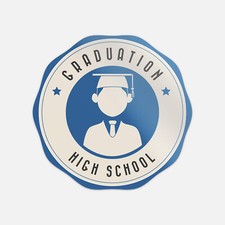 Graduation High School Label Education Vinyl Sticker Decal School Label price