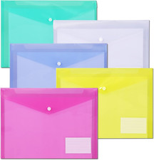 10-Pack Clear Plastic File Folders with Label Pockets for Office & School School Label price