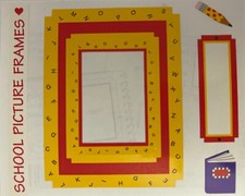 ABC SMALL FRAME Stickers (6pc)Mrs.Grossman's•School•Label •Pictures•Pencil•Book• School Label price