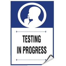 Testing In Progress Activity Sign School Sign LABEL DECAL STICKER School Label price