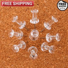 100PCS Standard Thumb Tacks Large Clear Push Pins for Board Steel Point Pins US Pins & Thumbtacks price