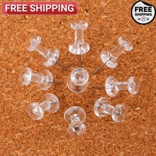 100PCS Standard Thumb Tacks Large Clear Push Pins for Board Steel Point Pins US Pins & Thumbtacks price