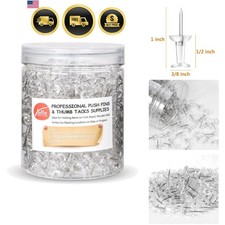 Push Pins 600 Count, Standard Clear Thumb Tacks Steel Point and Clear Plastic... Pins & Thumbtacks price