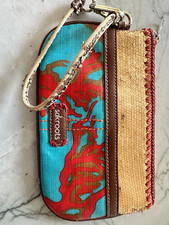 Sakroots Women’s Zip Wristlet Wallet Tree Nature Print Blue Red Credit Card Wallet (Outdoor) price