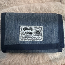 Rough Enough Men's Blue Trifold Wallet w/ Zipper Pocket, Credit Card, Outdoor Wallet (Outdoor) price
