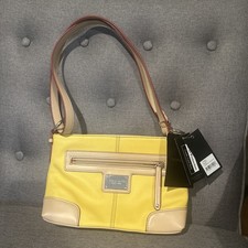 Tignanello Leather Crossbody Purse Wallet Combo Compact Yellow And Tan Wallet (Outdoor) price