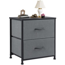Nightstand Dresser 2 Fabric Drawer Small Bedroom Side End Table Easy Pull Handle Baby Room Nightstand price