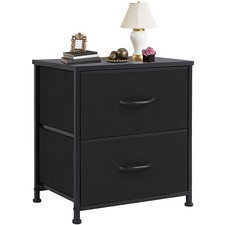 Bedside Table Nightstand with 2 Fabric Drawers - Small End Table for Bedroom Baby Room Nightstand price