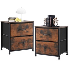Set of 2 Nightstand End Tables with 2 Drawers - Small Dresser for Bedroom Baby Room Nightstand price