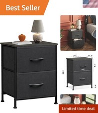 Compact Modern Nightstand with 2 Drawers and Wooden Top - Perfect for Any Room Baby Room Nightstand price