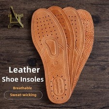 Real Cowhide Insole Leather Shoes Boots Shoe Inserts Soft Breathable Deodorant A Insoles & Care & Spray price