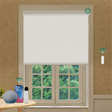 Smart Motorized Blackout Blinds with Remote, Alexa & Google Compatible, White Venetian Blind price