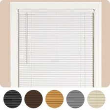 Window Blinds Mini Blind 1" Slat Vinyl Venetian Blinds - Black White Beige Gray Venetian Blind price