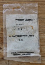 10 - Western Electric 51A Switchboard Lamps NOS - GTE Products Corp. 4-84 Phone Switchboards price