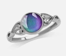 Color Changing Moon Stone Mood Ring Gift for Women Silver Ring price