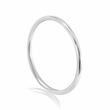 Solid Sterling Silver Ring Midi Thin Stacking, 1mm Polished Band, Sizes  1 to 14 Silver Ring price