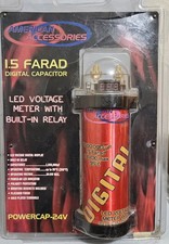 American Accessories 1.5 Farad Digital Capacitor LED Voltage w/ Built in Relay Built-in Accessories price