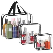 3Pc Transparent PVC Storage Bag Travel Toiletry Bag Cosmetic Toiletry Clear Bag Makeup Bag price