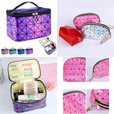 US Holographic Portable Travel Cosmetic Makeup Bag PU Handy Toiletry Waterproof Makeup Bag price