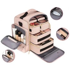 Women's Large Pink Travel Makeup Bag & Cosmetic Organizer w/ 4 Detachable Boxes Makeup Bag price