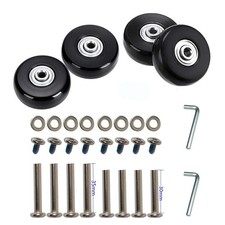 4 Pcs 50 x 18mm Luggage Suitcase Replacement Wheels, Rubber Swivel Caster Whe... Suitcase / Luggage price