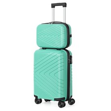 Carry On Luggage Airline Approved Travel Suitcase Set 20&14" Hardshell Green Suitcase / Luggage price