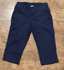 Columbia PFG Womens 10 Capri Pants Navy Blue Fishing Hiking Outdoor Crop Pants Shorts & Capri (Outdoor) price