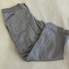 LEE Relaxed Fit Womens Gray 6 Pocket Mid Rise Cargo Utility Capri Pants Size 8M Shorts & Capri (Outdoor) price